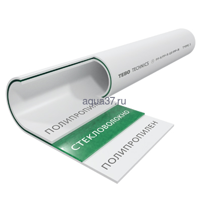 Труба PN25 D-90 армированная стекловолокном Тебо Труба PN25 D-90 армированная стекловолокном Тебо