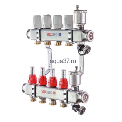 Группа с расходомерами 2 выхода нержавейка Valtec Группа с расходомерами 2 выхода нержавейка Valtec (фото)