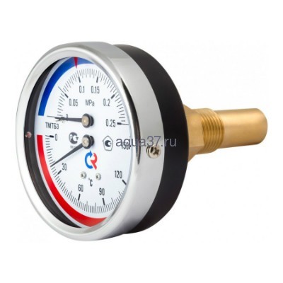 Термоманометр ТМТБ-31T Dy 80 с задним подключением 1/2", 10 бар 0-120 Росма Термоманометр ТМТБ-31T Dy 80 с задним подключением 1/2", 10 бар 0-120 Росма (фото)