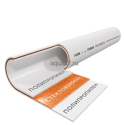 Труба PN20 D-40 армированная стекловолокном Fora Труба PN20 D-40 армированная стекловолокном Fora