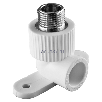 Угольник с креплением с наружной резьбой 25 x 1/2" Тебо Угольник с креплением с наружной резьбой 25 x 1/2" Тебо