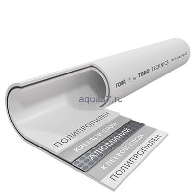 Труба PN25 D-25 армированная алюминием в центре Fora Труба PN25 D-25 армированная алюминием в центре Fora