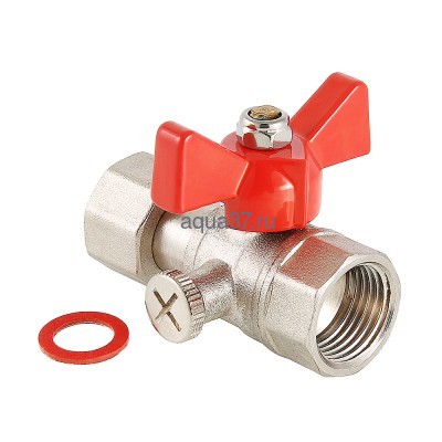 Кран шаровой для подключения манометра 1/2" вн x 3/8" вн Valtec Кран шаровой для подключения манометра 1/2" вн x 3/8" вн Valtec (фото)