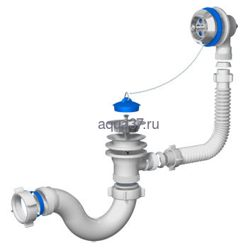 Сифон для ванны с переливом V110 Аквант Сифон для ванны с переливом V110 Аквант (фото)