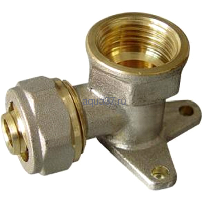 Обжимной угольник с креплением 16 x 1/2" с внутренней резьбой Frap Обжимной угольник с креплением 16 x 1/2" с внутренней резьбой Frap (фото)