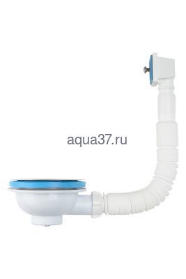 Выпуск для кухни 3 1/2" металлический с прямоугольным переливом NV305 Аквант Выпуск для кухни 3 1/2" металлический с прямоугольным переливом NV305 Аквант