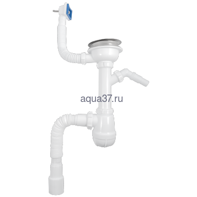 Сифон для кухни 3 1/2" x 40 с отводом и переливом с гибкой трубой 40 x 40/50 B0147 Аквант Сифон для кухни 3 1/2" x 40 с отводом и переливом с гибкой трубой 40 x 40/50 B0147 Аквант