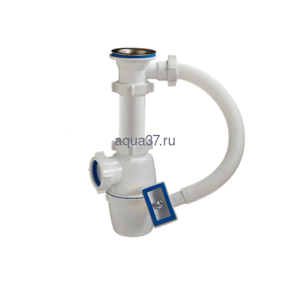 Сифон для мойки 1 1/2" x 40 с переливом А-4004 Орио Сифон для мойки 1 1/2" x 40 с переливом А-4004 Орио (фото)