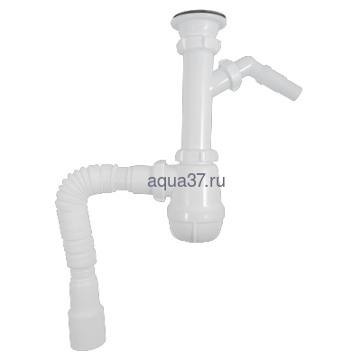 Сифон для мойки 1 1/2" x 40 с отводом с гибкой трубой 40 x 40/50 B1025 Аквант Сифон для мойки 1 1/2" x 40 с отводом с гибкой трубой 40 x 40/50 B1025 Аквант