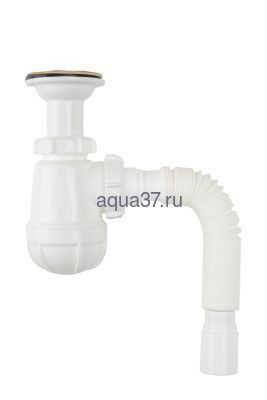 Сифон для мойки 1 1/2" x 40 малый с гибкой трубой 40 x 50 PS0110 Аквант Сифон для мойки 1 1/2" x 40 малый с гибкой трубой 40 x 50 PS0110 Аквант