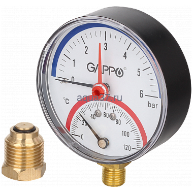 ������������� GAPPO G1472 Dy 80 � ������ ������������ 1/2", 6 ��� 0-120* (����)