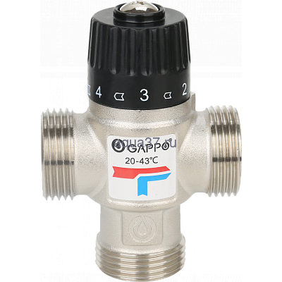 Термостатический смесительный клапан 3/4 GAPPO G1441.05 (фото)