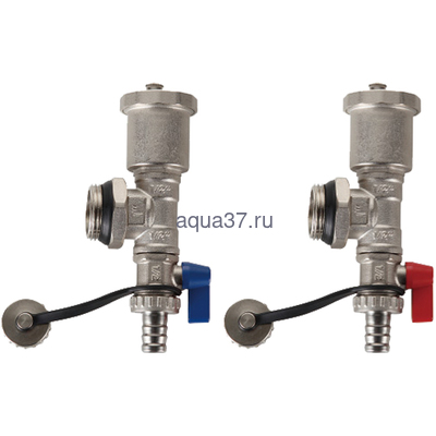 Тройник коллекторный с воздухоотводчиком и сливным краном GAPPO G435.06 Тройник коллекторный с воздухоотводчиком и сливным краном GAPPO G435.06 (фото)