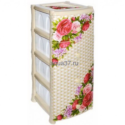 Комод Букет сплошной 4 секции Комод Букет сплошной 4 секции