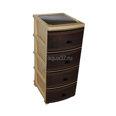 Комод Кожа 4 секции бежевый Комод Кожа 4 секции бежевый