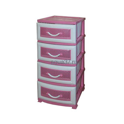 Комод Дельфин 4 секции бело-розовый Комод Дельфин 4 секции бело-розовый
