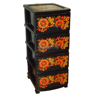 Комод Хохлома 4 секции Комод Хохлома 4 секции