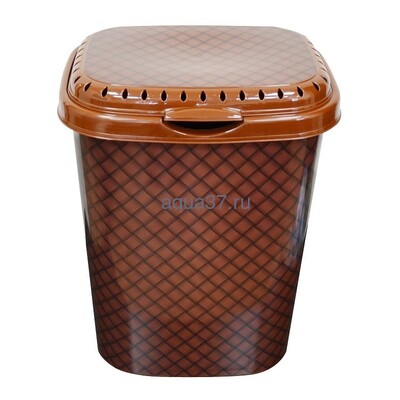 Корзина для белья с крышкой "Береста темный" Корзина для белья с крышкой "Береста темный"