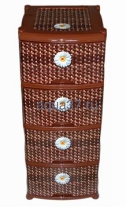 Комод Плетёнка 4 секции Комод Плетёнка 4 секции