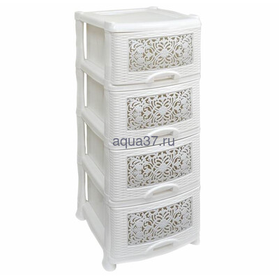Комод Орнамент 4 секции белый Комод Орнамент 4 секции белый