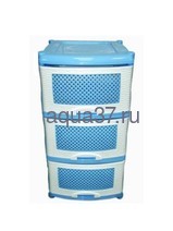 Комод Плетёнка 3 секции бело-голубой Комод Плетёнка 3 секции бело-голубой