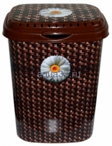 Корзина для белья с крышкой "Плетенка" Корзина для белья с крышкой "Плетенка"