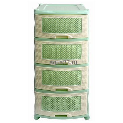 Комод Плетёнка 4 секции фисташка Комод Плетёнка 4 секции фисташка