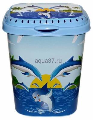 Корзина для белья с крышкой "Дельфин" Корзина для белья с крышкой "Дельфин"