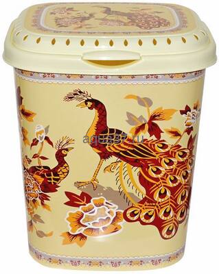 Корзина для белья с крышкой "Павлин" Корзина для белья с крышкой "Павлин"