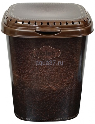 Корзина для белья с крышкой "Кожа" Корзина для белья с крышкой "Кожа"