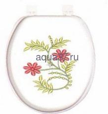 Крышка д/унитаза мягкая "Zalel" с вышивкой Крышка д/унитаза мягкая "Zalel" с вышивкой