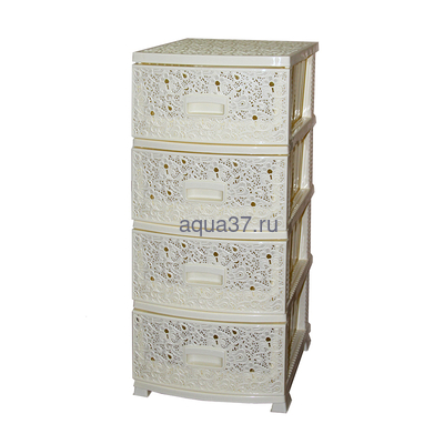 Комод Ажур 4 секции бежевый Комод Ажур 4 секции бежевый