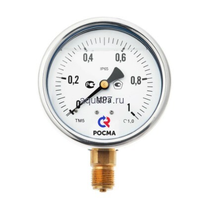 Манометр TM520P Ду 100 с нижним подключением 1/2" 0-16 бар Росма Манометр TM520P Ду 100 с нижним подключением 1/2" 0-16 бар Росма (фото)