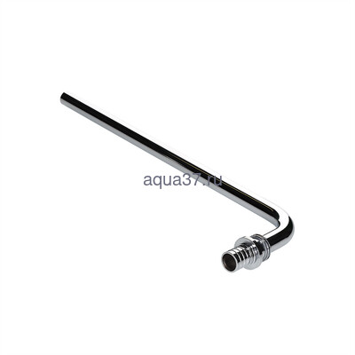 Аксиальный угольник с хромированной латунной трубкой с плавным поворотом короткий 20*2,8 мм х 15 мм Valtec Аксиальный угольник с хромированной латунной трубкой с плавным поворотом короткий 20*2,8 мм х 15 мм Valtec (фото)