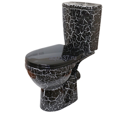 Унитаз-компакт "РИО" черный кракелюр Rosa Унитаз-компакт "РИО" черный кракелюр Rosa (фото)
