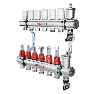 Группа с расходомерами 12 выходов латунная Valtec Группа с расходомерами 12 выходов латунная Valtec (фото)