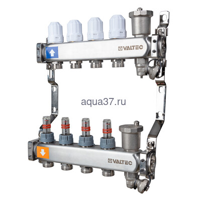 Группа с расходомерами 6 выходов нержавейка Valtec Группа с расходомерами 6 выходов нержавейка Valtec (фото)