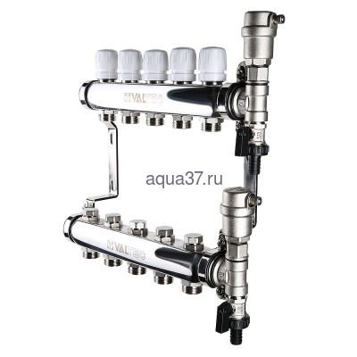 Коллекторная группа 5 выходов нержавейка Valtec Коллекторная группа 5 выходов нержавейка Valtec (фото)