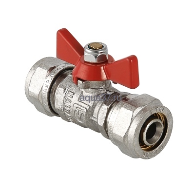 Кран шаровой обжимной 16 x 16 бабочка Valtec Кран шаровой обжимной 16 x 16 бабочка Valtec (фото)